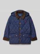 Gewatteerd jack met labelstitching en klepzakken