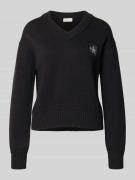 Gebreide pullover met V-hals