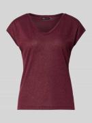 Regular fit T-shirt met viscose, model 'SILVERY'
