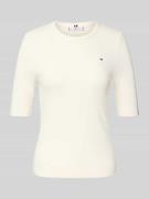 Slim fit T-shirt van viscosemix