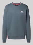 Sweatshirt met labelprint
