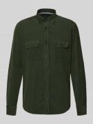 Regular fit ribcordoverhemd met kentkraag