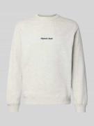 Sweatshirt met ronde hals en labelstitching