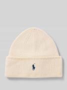 Wollen muts met logostitching