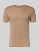 T-shirt met logostitching