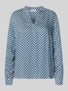 Relaxed fit tuniekblouse van puur viscose met all-over print