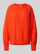 Oversized gebreide pullover met ribboorden, model 'VITOW'