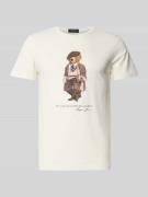 T-shirt met label- en motiefprint