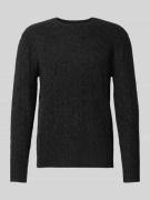 Regular fit gebreide pullover van een mix van wol en kasjmier