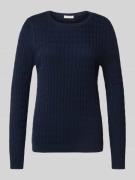 Gebreide pullover met kabelpatroon