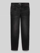 Slim fit jeans van katoenmix