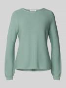 Gebreide pullover met ribboorden