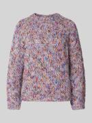 Gebreide pullover met ribboorden