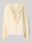 Blouseshirt met V-hals