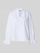 Relaxed fit blouse met tuniekhals