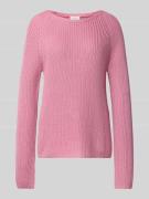 Gebreide pullover met ribboorden