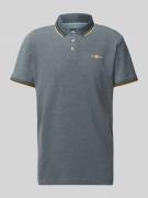 Regular fit poloshirt met contraststrepen