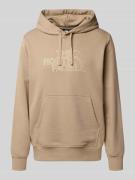 Hoodie met labelstitching