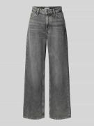 Wide leg jeans van zuiver katoen