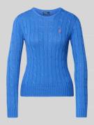 Gebreide pullover met kabelpatroon, model 'JULIANNA'