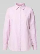 Regular fit overhemdblouse met logostitching