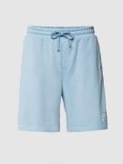 Regular fit sweatshorts met labelstitching