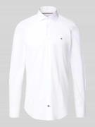 Slim fit zakelijk overhemd van katoenmix