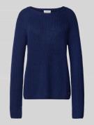 Gebreide pullover met ribboorden