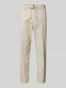 Tapered fit chino van katoenmix