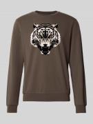 Regular fit sweatshirt met dierenprint