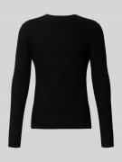 Slim fit pullover in gebreide look van viscosemix