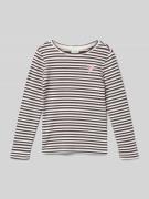 Slim fit shirt met lange mouwen van katoenmix