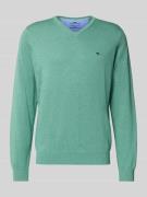 Gebreide pullover met logodetail