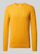 Gebreide pullover met ribboorden