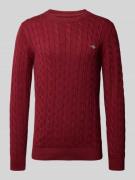 Gebreide pullover met ribboorden