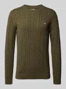 Gebreide pullover met ribboorden