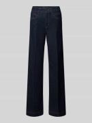 Wide fit jeans met viscose, model 'Palazzo'
