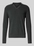 Gebreide pullover met ribboorden, model 'kollo'