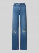 Wide leg jeans van katoenmix, model 'TESSA'