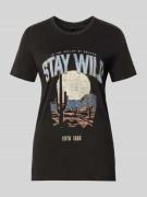 Regular fit T-shirt van puur katoen, model 'LUCY'