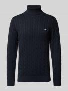 Gebreide pullover met ribboorden