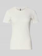 Slim fit T-shirt van katoenmix, model 'RUKA'