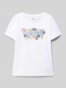 T-shirt met labelprint