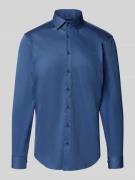 Slim fit zakelijk overhemd met structuurmotief