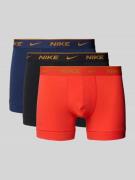 Dry-fit boxershort met elastische band met logo in een set van 3 stuks