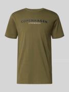 T-shirt met labelprint, model 'Copenhagen'