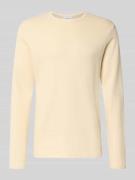 Shirt met lange mouwen, ronde hals en labeldetail