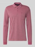 Regular fit poloshirt in design met lange mouwen