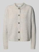 Cardigan met extra brede schouders en knoopsluiting