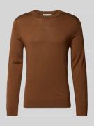 Regular fit pullover van zuivere merinowol, model 'TRAY'